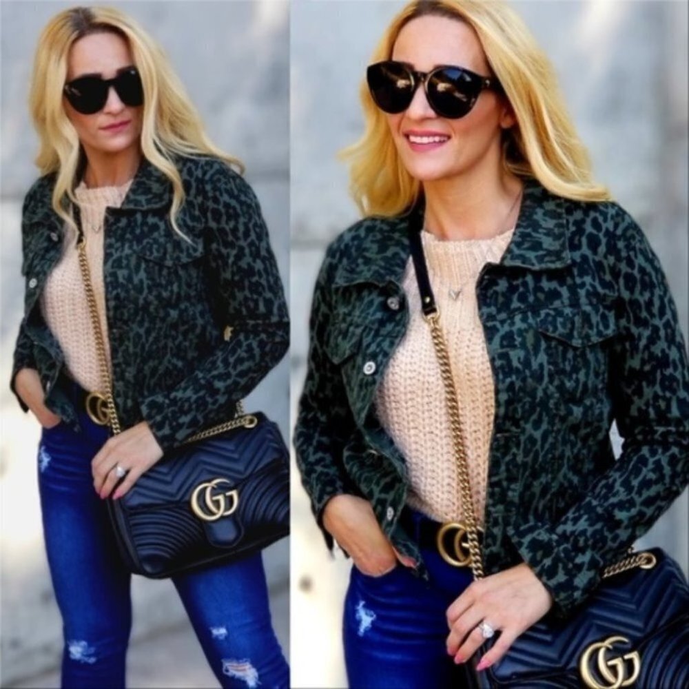 ZOEY Leopard Animal Print Jacket Womems Co…